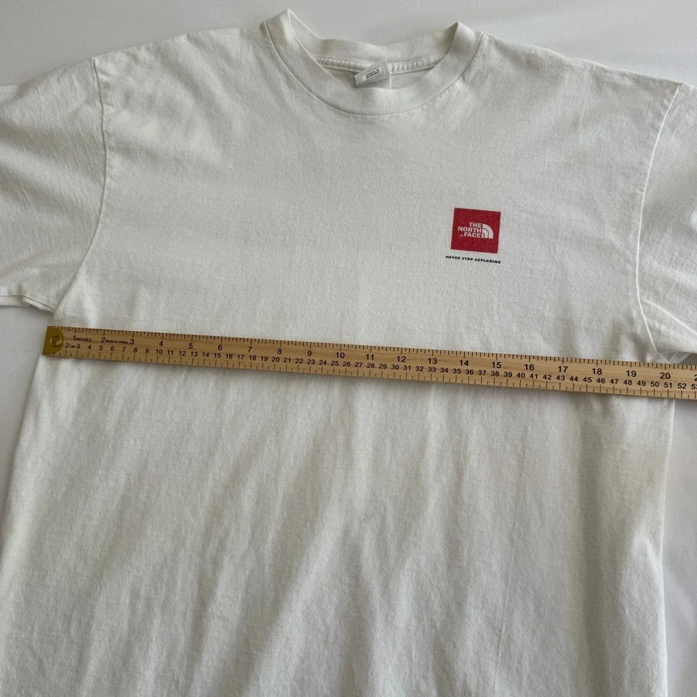 The North‎ Face T-Shirt Mens Large White Half Dome Logo Cotton Short Sleeve Tee